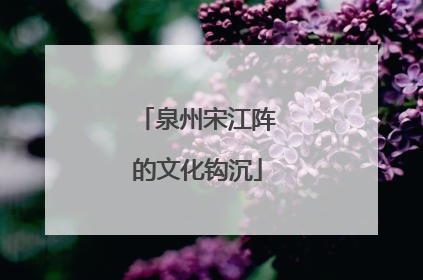 泉州宋江阵的文化钩沉