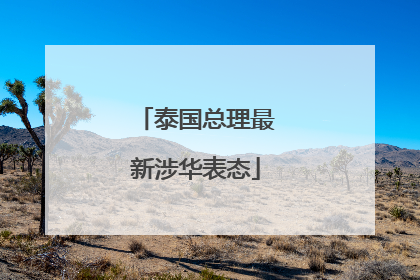 泰国总理最新涉华表态