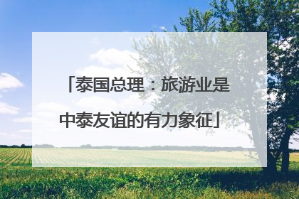 泰国总理：旅游业是中泰友谊的有力象征