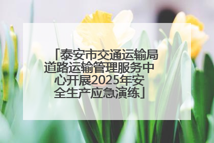 泰安市交通运输局道路运输管理服务中心开展2025年安全生产应急演练