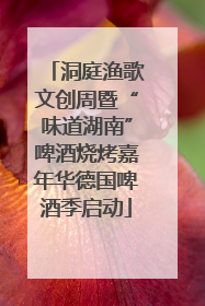 洞庭渔歌文创周暨“味道湖南”啤酒烧烤嘉年华德国啤酒季启动