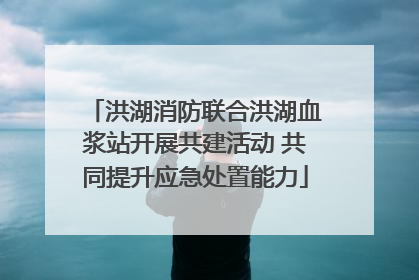 洪湖消防联合洪湖血浆站开展共建活动 共同提升应急处置能力
