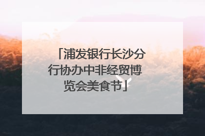 浦发银行长沙分行协办中非经贸博览会美食节