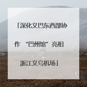深化义巴东西部协作 “巴州馆”亮相浙江义乌机场