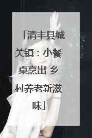 清丰县城关镇：小餐桌烹出 乡村养老新滋味
