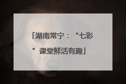 湖南常宁：“七彩”课堂鲜活有趣