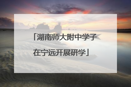 湖南师大附中学子在宁远开展研学