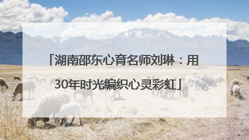 湖南邵东心育名师刘琳：用30年时光编织心灵彩虹