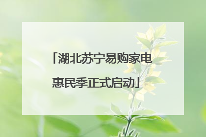 湖北苏宁易购家电惠民季正式启动