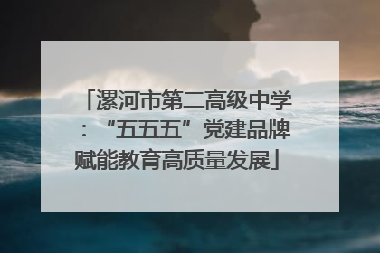 漯河市第二高级中学：“五五五”党建品牌赋能教育高质量发展