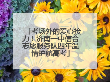 考场外的爱心接力！济南一中信合志愿服务队四年温情护航高考