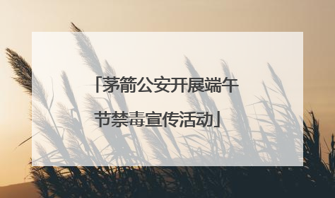 茅箭公安开展端午节禁毒宣传活动