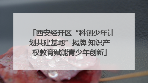 西安经开区“科创少年计划共建基地”揭牌 知识产权教育赋能青少年创新