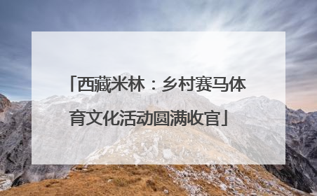 西藏米林：乡村赛马体育文化活动圆满收官