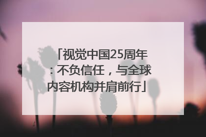 视觉中国25周年：不负信任，与全球内容机构并肩前行