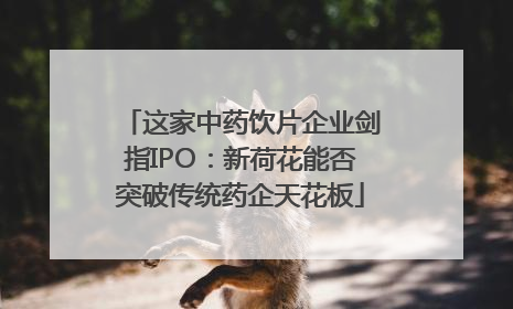 这家中药饮片企业剑指IPO：新荷花能否突破传统药企天花板