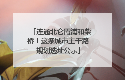 连通北仑霞浦和柴桥！这条城市主干路规划选址公示