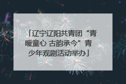 辽宁辽阳共青团“青暖童心 古韵承今”青少年观剧活动举办
