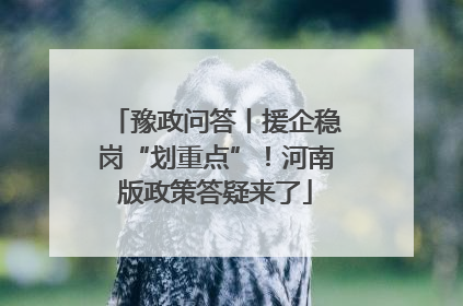 豫政问答丨援企稳岗“划重点”！河南版政策答疑来了