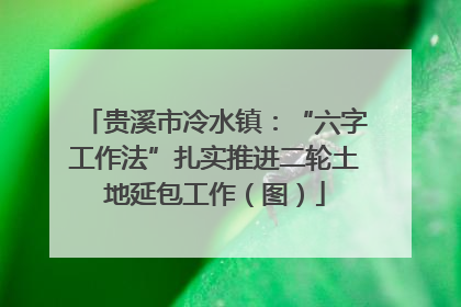 贵溪市冷水镇：“六字工作法”扎实推进二轮土地延包工作（图）