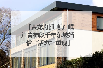 赛龙舟抓鸭子 岷江青神段千年东坡婚俗“活态”重现