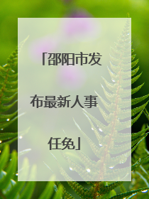 邵阳市发布最新人事任免