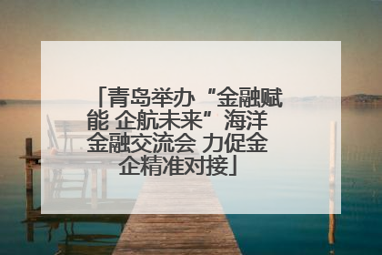 青岛举办“金融赋能 企航未来”海洋金融交流会 力促金企精准对接