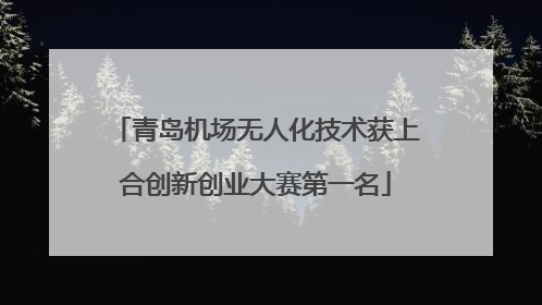 青岛机场无人化技术获上合创新创业大赛第一名