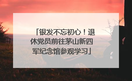 银发不忘初心！退休党员前往茅山新四军纪念馆参观学习