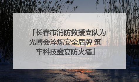 长春市消防救援支队为光博会淬炼安全盾牌 筑牢科技盛宴防火墙
