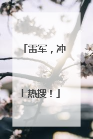 雷军，冲上热搜！