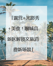 露营+光影秀+美食！聊城高新区解锁文旅消费新场景