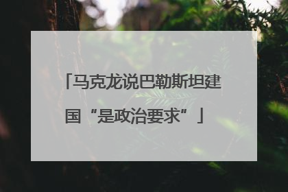 马克龙说巴勒斯坦建国“是政治要求”