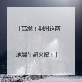 高燃！荆州这两地端午超火爆！