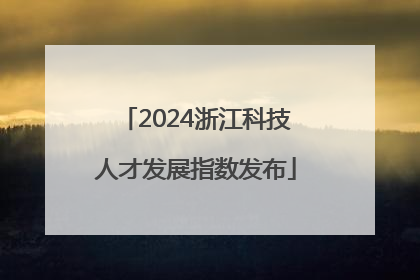 2024浙江科技人才发展指数发布