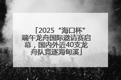 2025“海口杯”端午龙舟国际邀请赛启幕，国内外近40支龙舟队竞逐海甸溪
