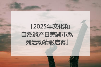 2025年文化和自然遗产日芜湖市系列活动精彩启幕