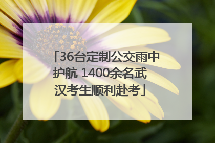 36台定制公交雨中护航 1400余名武汉考生顺利赴考