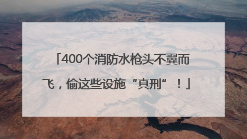 400个消防水枪头不翼而飞，偷这些设施“真刑”！
