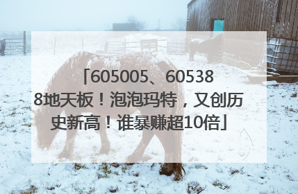 605005、605388地天板！泡泡玛特，又创历史新高！谁暴赚超10倍