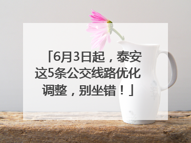 6月3日起，泰安这5条公交线路优化调整，别坐错！